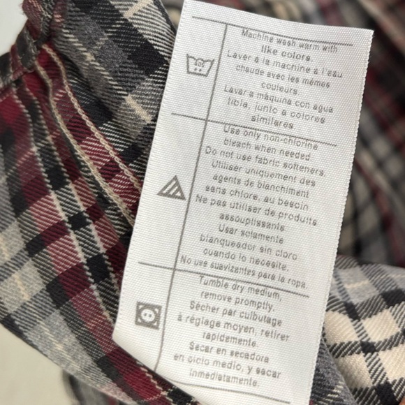 Carhartt WELL WORN 2XL Tall Flawed/Damaged Plaid Flannel Button Down Shirt - Picture 6 of 13